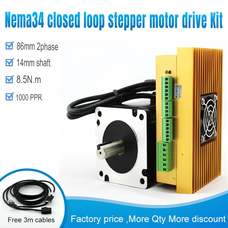 Nema34 Stepper Motor Driver 8.5nm Servo Motor LC86H2120+LCDA86H Closed-loop step motor 8.5NM 86 Hybrid servo closed loop
Nema34 Stepper Motor Driver 8.5nm Servo Motor LC86H2120+LCDA86H Closed-loop step motor 8.5NM 86 Hybrid servo closed loop