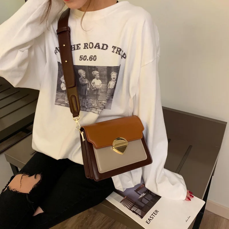 Hong Kong Style Retro Contrast Color Textured Bag Women's 2018 New Style Korean-style Versatile Shoulder Fashion Casual Square S
Hong Kong Style Retro Contrast Color Textured Bag Women's 2018 New Style Korean-style Versatile Shoulder Fashion Casual Square S