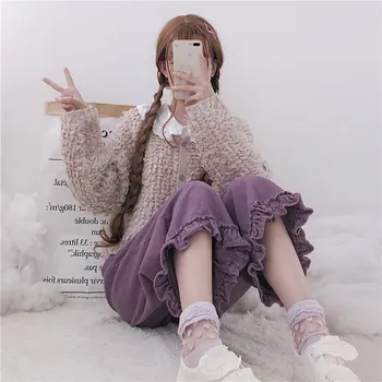 Fall Women Casual Ruffle Wide Leg Pants Ruffles Korean Solid Pockets Trouser Loose High Waist Straight Pants 
Fall Women Casual Ruffle Wide Leg Pants Ruffles Korean Solid Pockets Trouser Loose High Waist Straight Pants