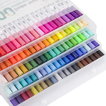 60/80/100 Colors Sketch Marker Dual Tip Pen Brush Pen Set for Bullet Journal Water Markers for Manga Drawing School Supplies
60/80/100 Colors Sketch Marker Dual Tip Pen Brush Pen Set for Bullet Journal Water Markers for Manga Drawing School Supplies
