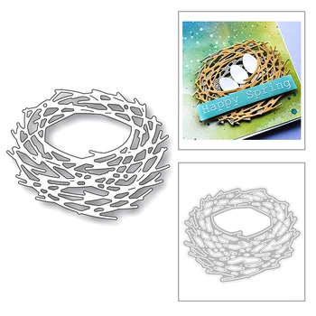 

Hot 2020 Bird's Nest Layered Frame New Metal Cutting Dies Foil Stencil For DIY Scrapbooking Paper and Card Making Craft No Stamp