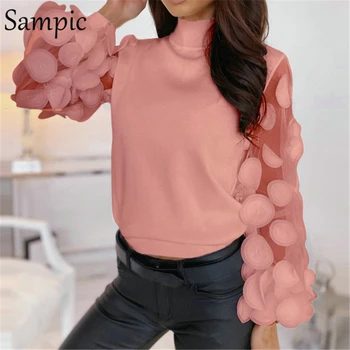 Sampic Knitwear Ruched Mesh Long Puff Sleeve Streetwear Female Pullover Women Winter Top Knitted Turtleneck Thin Pink Sweater
Sampic Knitwear Ruched Mesh Long Puff Sleeve Streetwear Female Pullover Women Winter Top Knitted Turtleneck Thin Pink Sweater