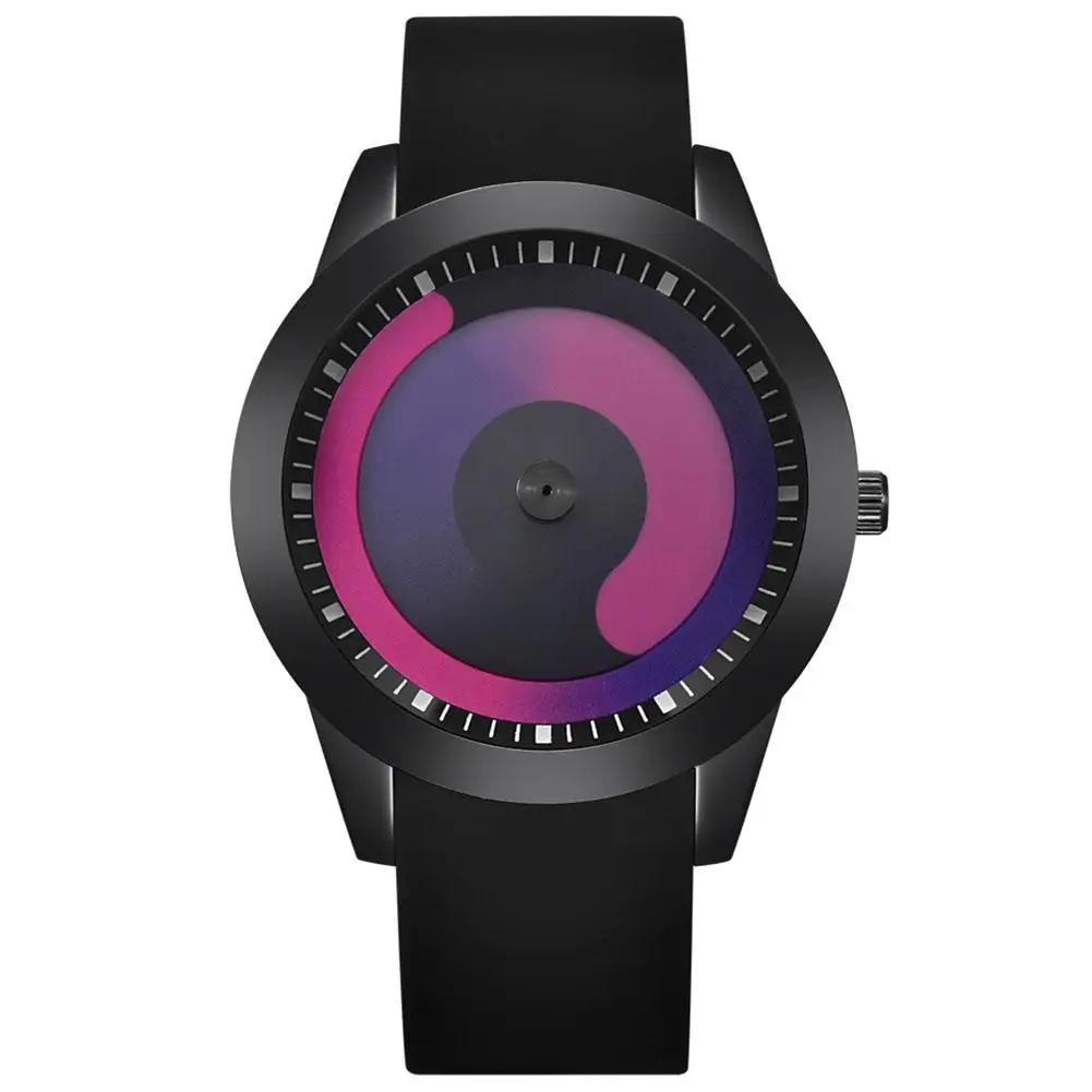 

Wholesale Creative Women Men Gradient Flow Analog Round Dial Quartz Wrist Watch Lover Gift