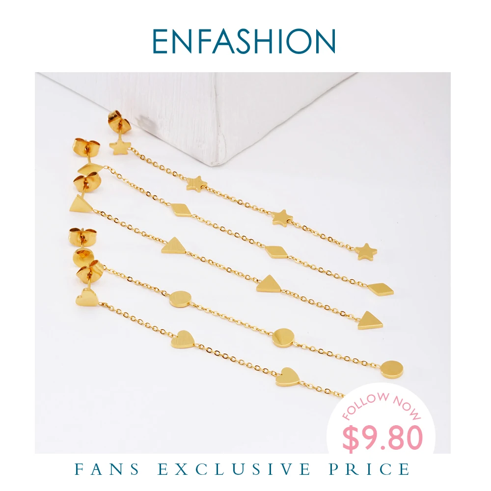 Enfashion Long Geometric Heart Dangle Earrings Gold Color Star Earings Drop Earrings For Women Long Earring Fashion Jewelry
Enfashion Long Geometric Heart Dangle Earrings Gold Color Star Earings Drop Earrings For Women Long Earring Fashion Jewelry