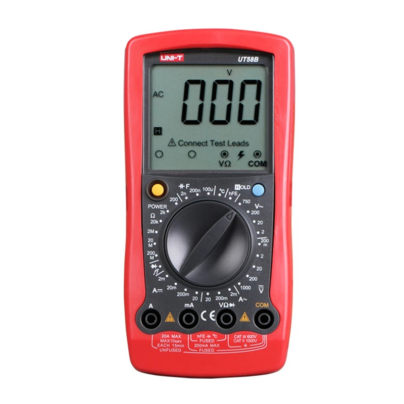 UNI-T Tester Digital Multimeter Profesional General AC/DC Temperature Frequency Capacitance Diode Transistor Capacitance Tester
UNI-T Tester Digital Multimeter Profesional General AC/DC Temperature Frequency Capacitance Diode Transistor Capacitance Tester