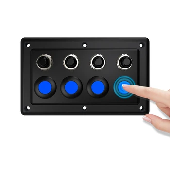12V/24V 4 Gang Pre Wired LED Switch Panel Touch Screen Circuit Breaker DIY Sticker for Car Vehicle RV Marine Boat Yacht
12V/24V 4 Gang Pre Wired LED Switch Panel Touch Screen Circuit Breaker DIY Sticker for Car Vehicle RV Marine Boat Yacht