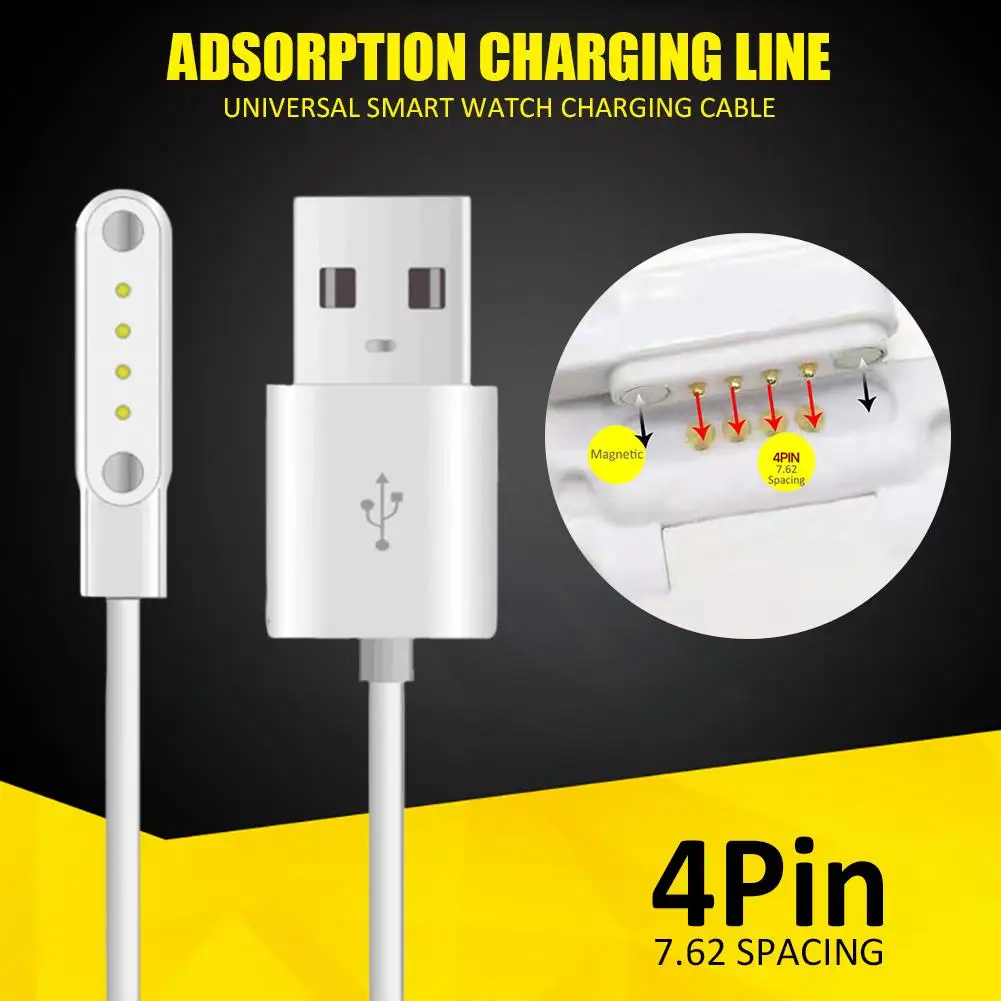 New Universal Smart Watch Charging Cable Zinc Alloy Adsorption Charging Data Cable For 4pin 7.62 Pitch Smart Watches
New Universal Smart Watch Charging Cable Zinc Alloy Adsorption Charging Data Cable For 4pin 7.62 Pitch Smart Watches