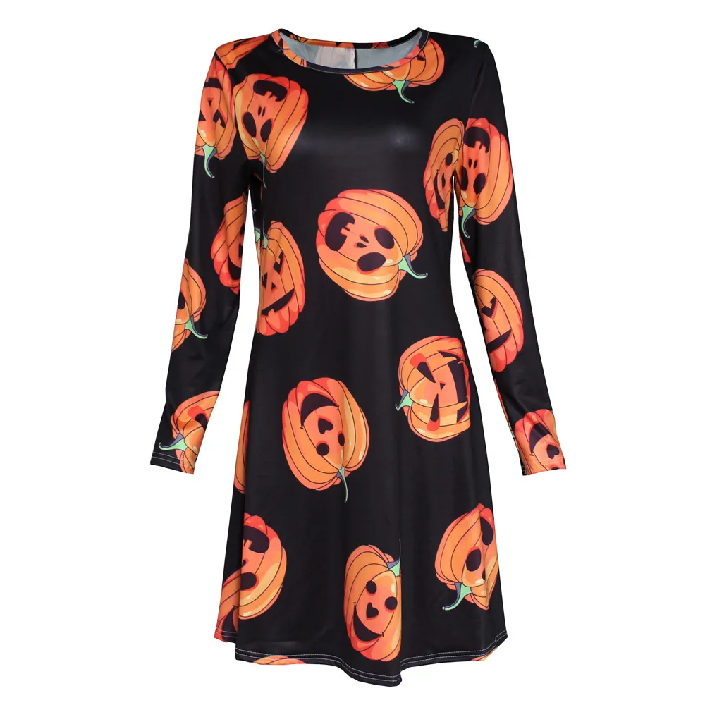 Women Casual Dress 2019 New Arrival Long Sleeve Halloween Autumn Dress For Lady Women Pumpkin Print Party Swing Mini Dress F819
Women Casual Dress 2019 New Arrival Long Sleeve Halloween Autumn Dress For Lady Women Pumpkin Print Party Swing Mini Dress F819