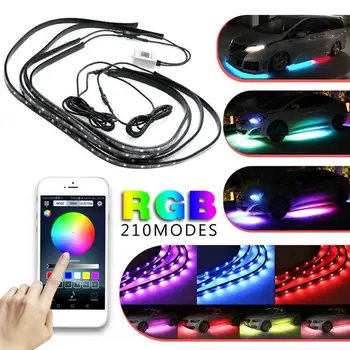 4PCS 12V IP65 Bluetooth App Control RGB LED Strip Under Car 60 90 cm Tube Underglow Underbody System Neon Light Atmosphere Lamp 
4PCS 12V IP65 Bluetooth App Control RGB LED Strip Under Car 60 90 cm Tube Underglow Underbody System Neon Light Atmosphere Lamp