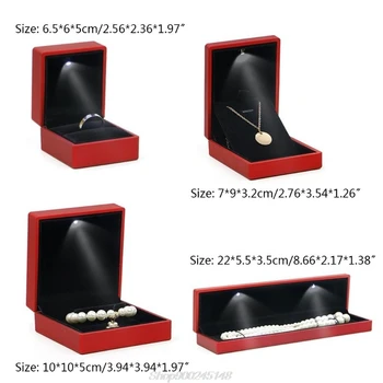 Luxury Bracelet Box Square Wedding Pendant Ring Case Jewelry Gift Box with LED Light for Proposal Wedding S17 20 Dropshipping
Luxury Bracelet Box Square Wedding Pendant Ring Case Jewelry Gift Box with LED Light for Proposal Wedding S17 20 Dropshipping
