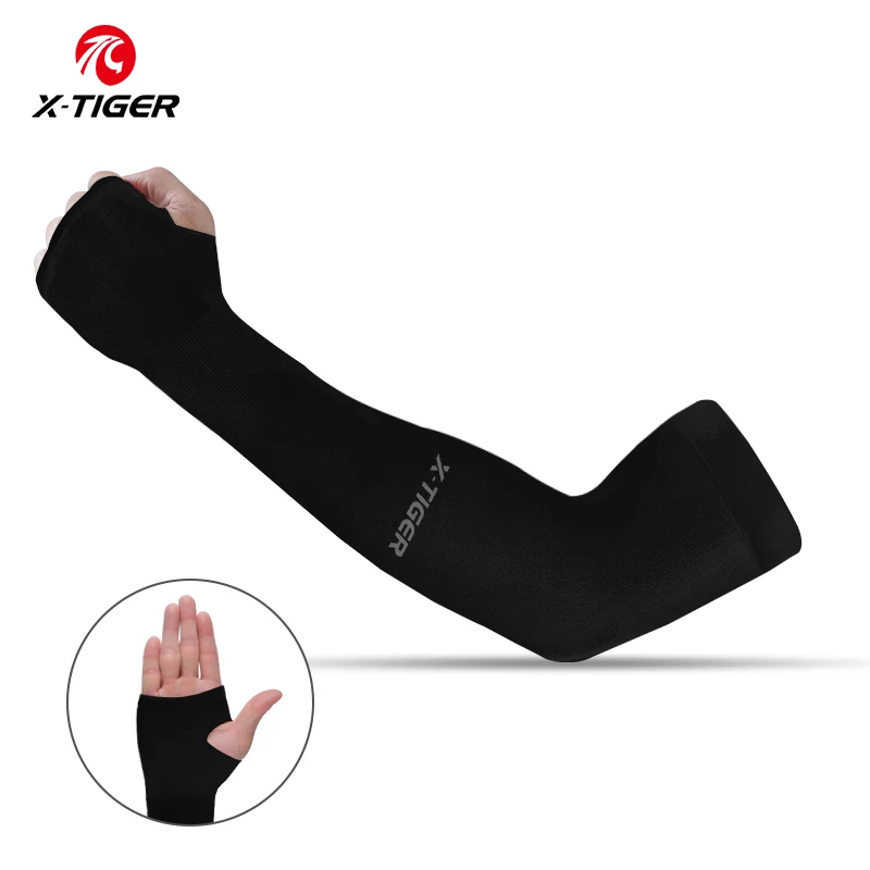Фото X-TIGER Cycling Arm Warmer Summer Ice Fabric Running Sleeves Unisex Breathable Sun Protection Volleyball Cuffs Covers | Спорт и