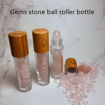 10ml Glass Rose Quartz Crystal Stone doterra Essential Oils Massage Roller bottles Roll On Perfume bottle bamboo cap Jade ball
10ml Glass Rose Quartz Crystal Stone doterra Essential Oils Massage Roller bottles Roll On Perfume bottle bamboo cap Jade ball