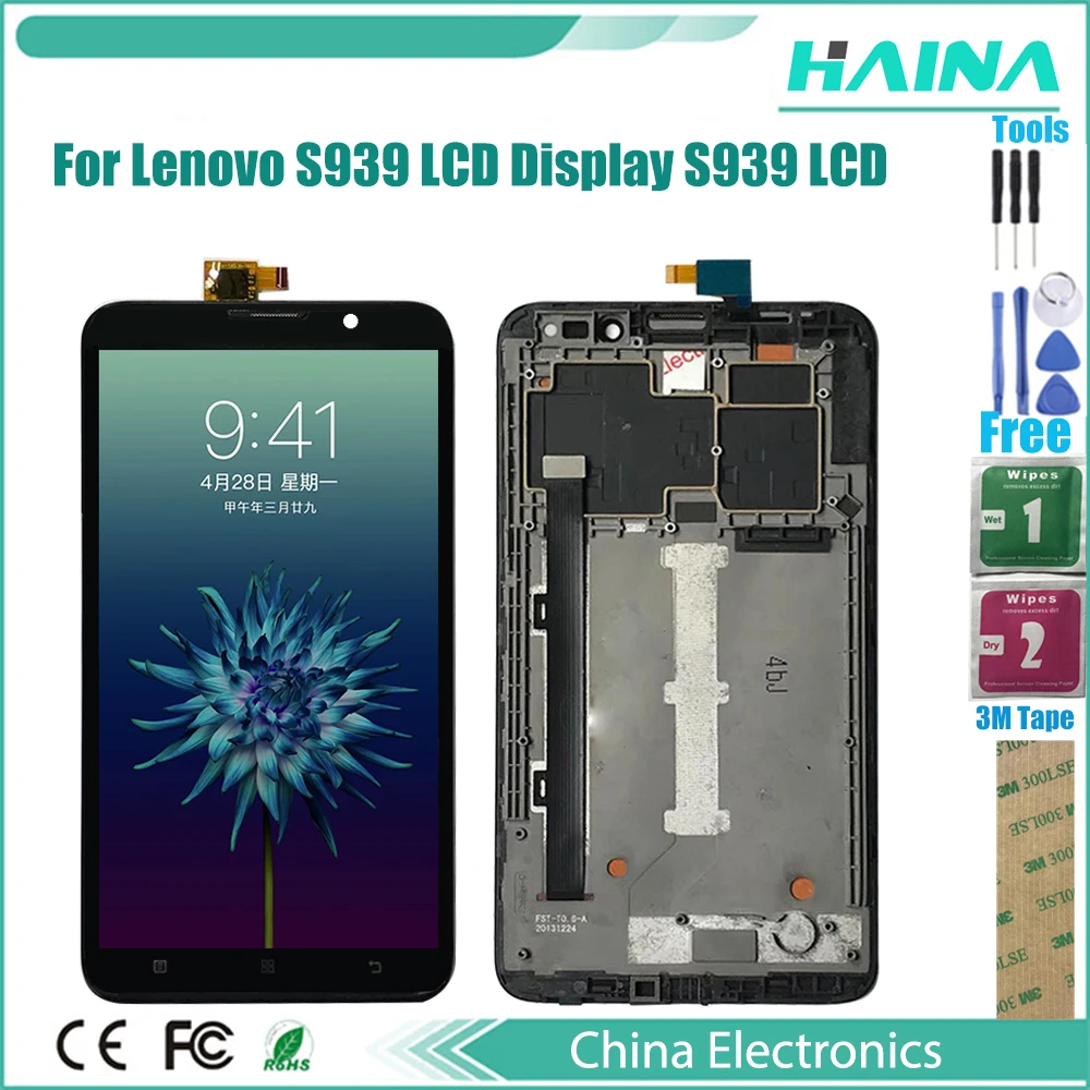 6.0"Inch Lcd For Lenovo S939 LCD Touch Screen Digitizer Assembly For Lenovo S939 Display With Frame Replacement S939T
6.0"Inch Lcd For Lenovo S939 LCD Touch Screen Digitizer Assembly For Lenovo S939 Display With Frame Replacement S939T