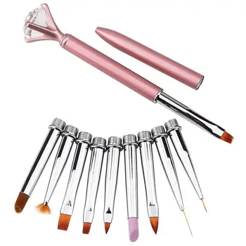 Nail Design Brush Set 10 pcs Replacement Heads for UV Gel Acrylic Nail Polish Painting Brush Nail Art Brush Nail Art Brush Set -
Nail Design Brush Set 10 pcs Replacement Heads for UV Gel Acrylic Nail Polish Painting Brush Nail Art Brush Nail Art Brush Set -