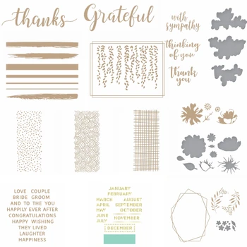 Hot Foil Plates & Dies Set Thanks Grateful Sentiments Stripes Lines Layered Woven Background Frame Pattern DIY Craft 2020 New 
Hot Foil Plates & Dies Set Thanks Grateful Sentiments Stripes Lines Layered Woven Background Frame Pattern DIY Craft 2020 New