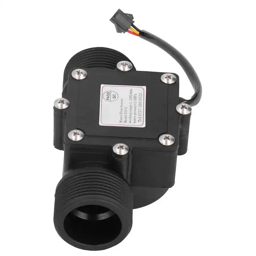 Contatore Sensore di Flusso D'acqua Maschio G1/2 Pollici Flussometro Hall in Ottone Flussometro Acqua DC 3‑24V per Scaldabagni Macchine per Carte di Credito Contatore Sensore di Flusso D'acqua Maschio G1/2 Pollici Flussometro Hall in Ottone Flussometro Acqua DC 3‑24V per Scaldabagni Macchine per Carte di Credito