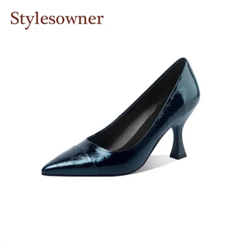 Fashion Pointed Toe High Heels Women's 2020 New Metallic Leather Classics Shallow Stiletto Slip-On Professional Commuter Shoes
Fashion Pointed Toe High Heels Women's 2020 New Metallic Leather Classics Shallow Stiletto Slip-On Professional Commuter Shoes
