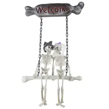 Halloween Couple Skeleton Bride Groom Doorplate Decoration Tricky Joke Toy Scary Haunted House Props Ornament
Halloween Couple Skeleton Bride Groom Doorplate Decoration Tricky Joke Toy Scary Haunted House Props Ornament