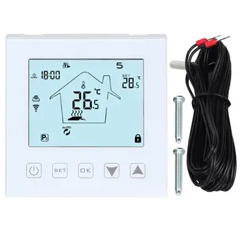 Touchscreen Thermostat LCD Touch Screen WiFi Underfloor Thermostat Intelligent Remote Control Temperature Controller
Touchscreen Thermostat LCD Touch Screen WiFi Underfloor Thermostat Intelligent Remote Control Temperature Controller