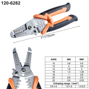 Stainless Steel 7inch Crimping Pliers Stripping Scissors Shears Cable Cutter Electrician Tool Stripper
Stainless Steel 7inch Crimping Pliers Stripping Scissors Shears Cable Cutter Electrician Tool Stripper