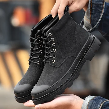 Men's boots New Autumn Winter British boots plush warm snow boots versatile Martin motorcycle waterproof warrior short boots men
Men's boots New Autumn Winter British boots plush warm snow boots versatile Martin motorcycle waterproof warrior short boots men