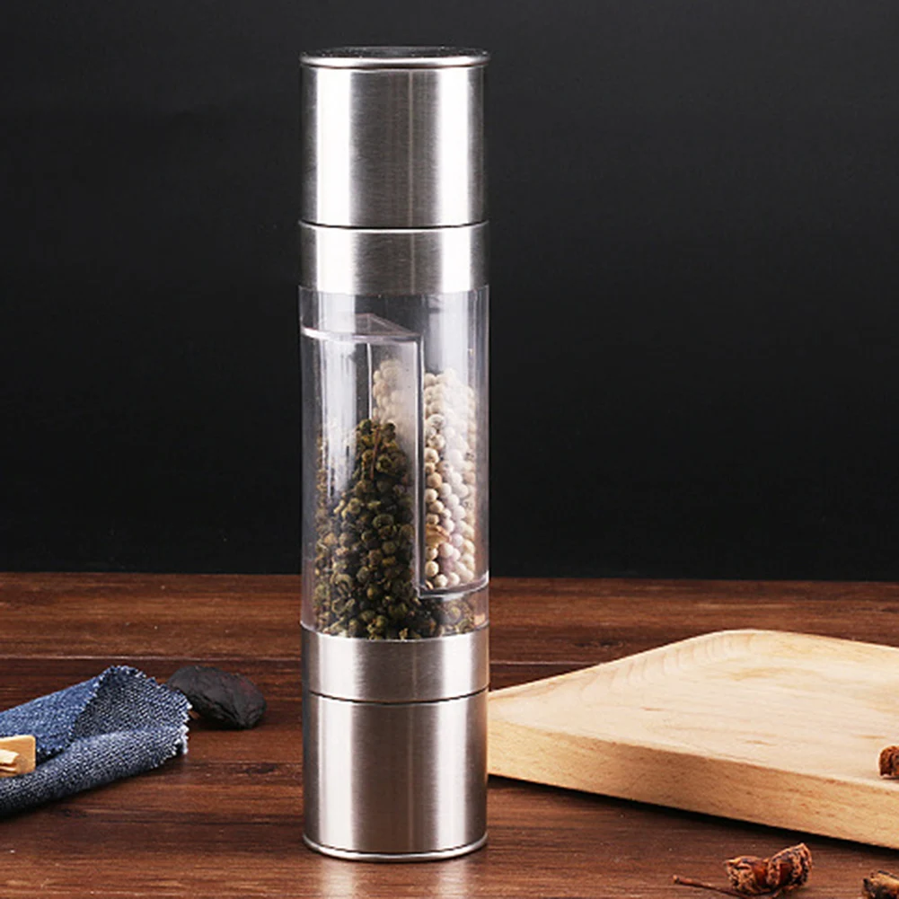 New 2 In 1 Stainless Steel Pepper Grinder Manual Salt Pepper Mill Grinder Seasoning Grinding For Cooking Kitchen Tools Supplies
New 2 In 1 Stainless Steel Pepper Grinder Manual Salt Pepper Mill Grinder Seasoning Grinding For Cooking Kitchen Tools Supplies