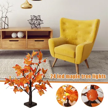 24 LED Desktop Lighted Maples Tree Battery Operated Thanksgiving Table Decoration Lights Maples Leaves Tree Lamp MYDING
24 LED Desktop Lighted Maples Tree Battery Operated Thanksgiving Table Decoration Lights Maples Leaves Tree Lamp MYDING