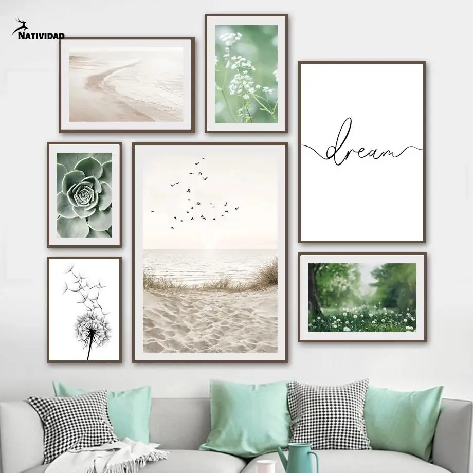 Bird Beach Posters Grass Dandelion Cactus Flower Prints Calm Waves Nordic Poster Wall Art Canvas Painting Living Room Decor 
Bird Beach Posters Grass Dandelion Cactus Flower Prints Calm Waves Nordic Poster Wall Art Canvas Painting Living Room Decor