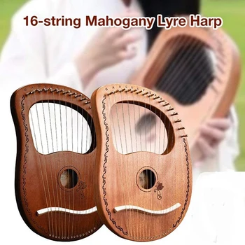 Lyre Harp 16 Strings Harp Portable Small Harp with Durable Steel Strings Wood String Musical Instrument
Lyre Harp 16 Strings Harp Portable Small Harp with Durable Steel Strings Wood String Musical Instrument