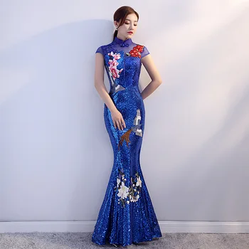 Red Womens Evening Cheongsam Wedding Party Dress Elegant Prom Dress Sequins Maxi Qipao Long Ball Gown Retro Vestido S-3XL
Red Womens Evening Cheongsam Wedding Party Dress Elegant Prom Dress Sequins Maxi Qipao Long Ball Gown Retro Vestido S-3XL