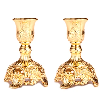 Gold Taper Candle Holders with Deluxe Engraved Design, Set of 2 Premium Gold Candlestick Holders
Gold Taper Candle Holders with Deluxe Engraved Design, Set of 2 Premium Gold Candlestick Holders