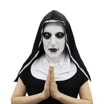 The Nun Horror Mask Cosplay Valak Scary Latex Masks With Headscarf Full Face Helmet Halloween Party Props in stock
The Nun Horror Mask Cosplay Valak Scary Latex Masks With Headscarf Full Face Helmet Halloween Party Props in stock
