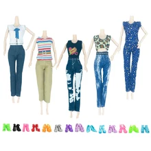 Fashion Handmade Doll Accessories Freeshipping 15 item/set= 5 Tops +5 Pants +5 Pair Shoes Clothes for Barbie Birthday Gift Girl 
Fashion Handmade Doll Accessories Freeshipping 15 item/set= 5 Tops +5 Pants +5 Pair Shoes Clothes for Barbie Birthday Gift Girl