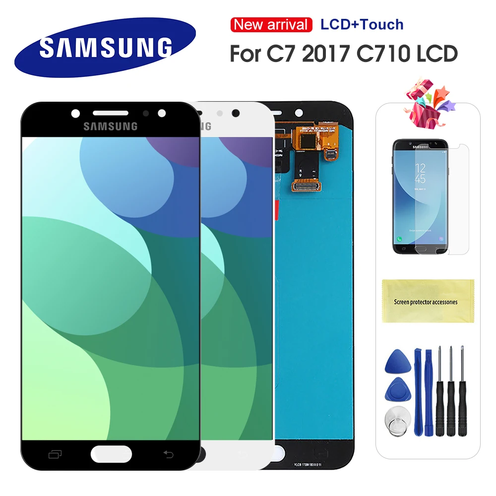 LCD For Samsung Galaxy C7 2017 C8 C7100 C710 LCD Display Touch Screen Digitizer Assembly Replacement Can Adjust Brightness
LCD For Samsung Galaxy C7 2017 C8 C7100 C710 LCD Display Touch Screen Digitizer Assembly Replacement Can Adjust Brightness