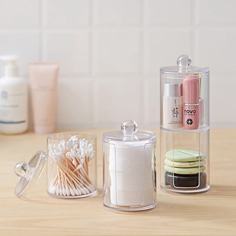 Multifunctional Round Cosmetic Container Makeup Cotton Pad Organizer Jewelry Storage Plastic Box Holder Candy Jars Sundries Can
Multifunctional Round Cosmetic Container Makeup Cotton Pad Organizer Jewelry Storage Plastic Box Holder Candy Jars Sundries Can