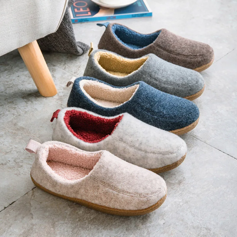 Winter Cotton Slippers New Japaness Style Home Men Warm Shoes Thick Sole Bedroom Non Slip Wrapped Heel Slippers Women Felt Shoes
Winter Cotton Slippers New Japaness Style Home Men Warm Shoes Thick Sole Bedroom Non Slip Wrapped Heel Slippers Women Felt Shoes