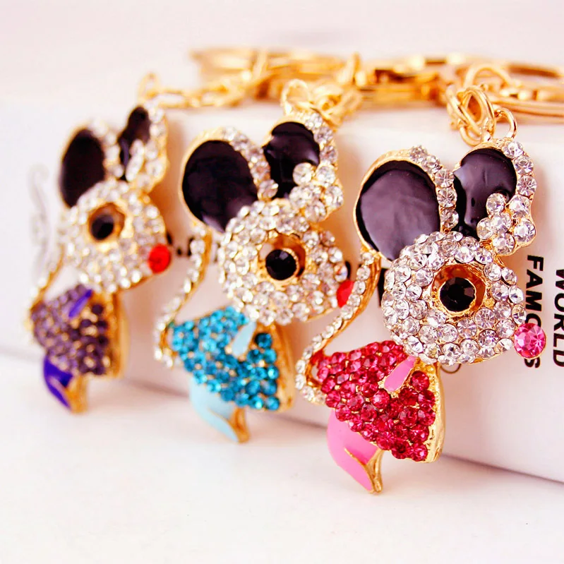 Rhinestone Crystal Enamel Alloy Pendant Keychain 3pcs/Lot Colorful Kawaii Animal Mouse Oil Drop Metal Car Key Ring Birthday Gift
Rhinestone Crystal Enamel Alloy Pendant Keychain 3pcs/Lot Colorful Kawaii Animal Mouse Oil Drop Metal Car Key Ring Birthday Gift