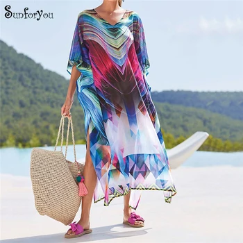 Chiffon Beach Cover up Summer Swimwear Women Bikini Cover up Beach Dress Plus size Bathing Suit Cover up Sexy Swimsuit tunic
Chiffon Beach Cover up Summer Swimwear Women Bikini Cover up Beach Dress Plus size Bathing Suit Cover up Sexy Swimsuit tunic