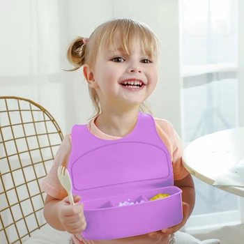Kids Bib Lunch Box Layout Operation Conveninently Early Education Bib Bowl Children Lunch Box Multi-purpose Bib for Children
Kids Bib Lunch Box Layout Operation Conveninently Early Education Bib Bowl Children Lunch Box Multi-purpose Bib for Children