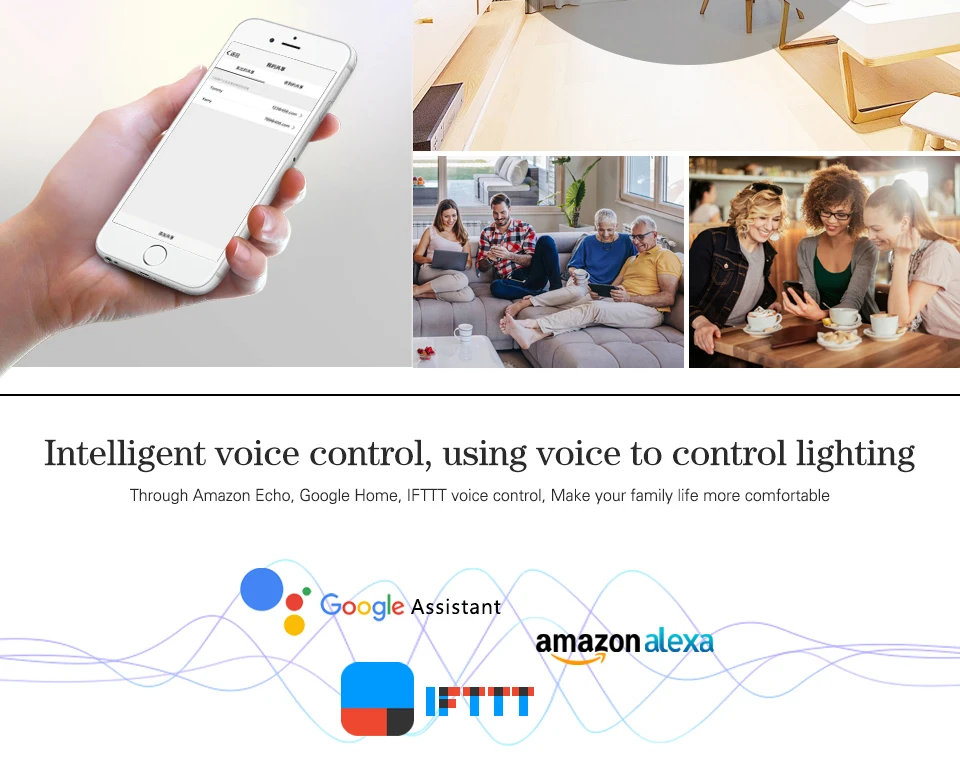 YYXMB LED Down light WiFi Smart life Ceiling Downlight APP RGB Warm Cool Changing Color with 7W 9W Alexa Google Home