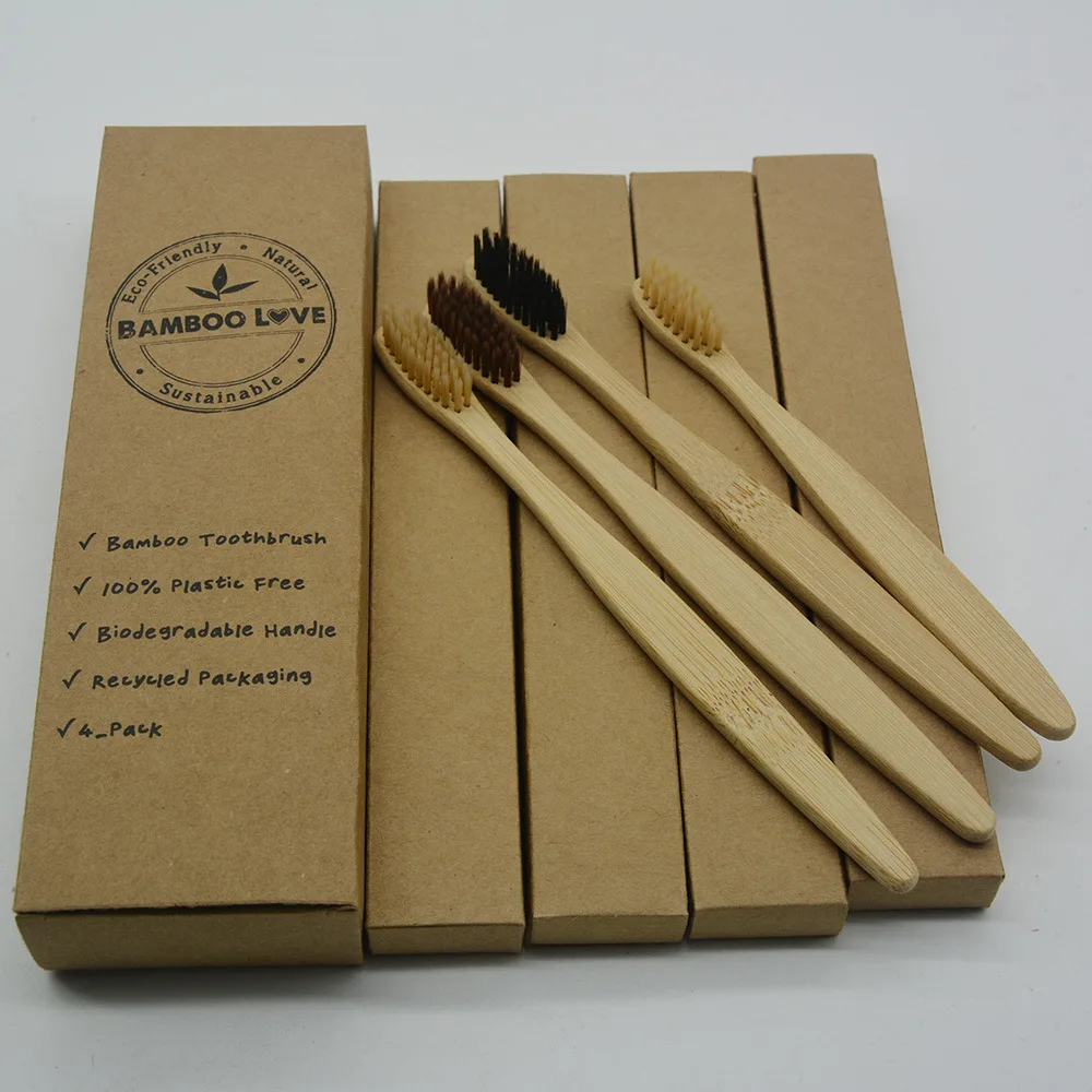 Ecology Bamboo Toothbrush 4 in One Packaging Customizable Logo, Printing Carton
Ecology Bamboo Toothbrush 4 in One Packaging Customizable Logo, Printing Carton