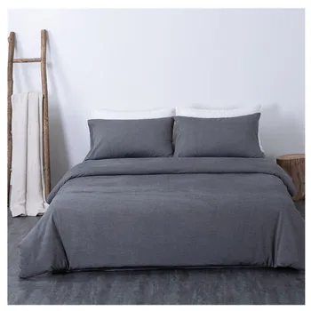 Four-piece set of solid color washed cotton Four-piece set of simple bedding Single quilt cotton four-piece set Simple bedding 
Four-piece set of solid color washed cotton Four-piece set of simple bedding Single quilt cotton four-piece set Simple bedding