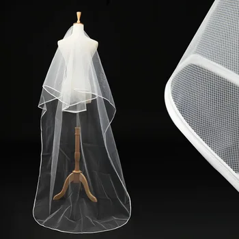 Wholesale Bridal Veil Single Layer Double Layer + Comb Ribbon Covered Wedding Long Tail Veil Factory Direct
Wholesale Bridal Veil Single Layer Double Layer + Comb Ribbon Covered Wedding Long Tail Veil Factory Direct