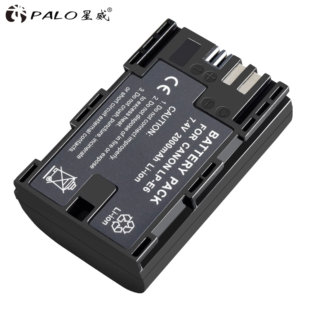 PALO 1PCS 2000mAh LP-E6 LP E6 LP-E6N Camera Battery For Canon EOS 5DS 5D Mark II Mark III 6D 7D 60D 60Da 70D 80D DSLR EOS 5DSR
PALO 1PCS 2000mAh LP-E6 LP E6 LP-E6N Camera Battery For Canon EOS 5DS 5D Mark II Mark III 6D 7D 60D 60Da 70D 80D DSLR EOS 5DSR