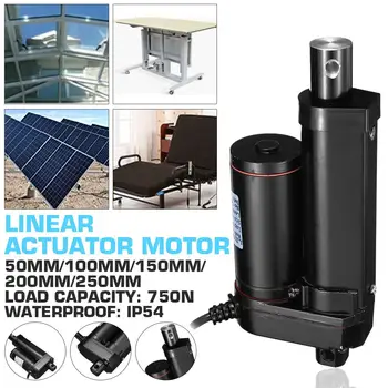 DC 12V 750N Electric Linear Actuator Motor 50-250mm Aluminum Alloy IP54 Linear Actuator Moving Distance Stroke
DC 12V 750N Electric Linear Actuator Motor 50-250mm Aluminum Alloy IP54 Linear Actuator Moving Distance Stroke