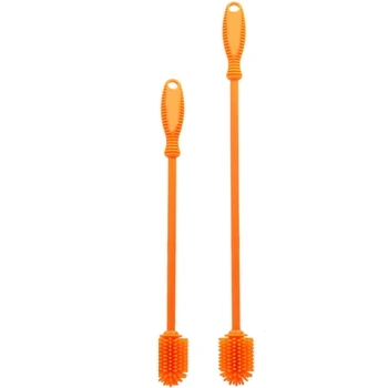 Silicone Bottle Brush Bottle Cleaner Lab Cleaning Brush Suitable for Baby Bottles Sports Bottle Vase Glassware Orange 2
Silicone Bottle Brush Bottle Cleaner Lab Cleaning Brush Suitable for Baby Bottles Sports Bottle Vase Glassware Orange 2