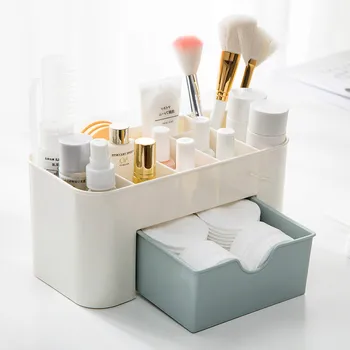 Plastic Makeup Organizer MakeUp Brush Storage Box with Drawer Cotton Swab Stick Storage Case Escritori organizador de maquillaje
Plastic Makeup Organizer MakeUp Brush Storage Box with Drawer Cotton Swab Stick Storage Case Escritori organizador de maquillaje