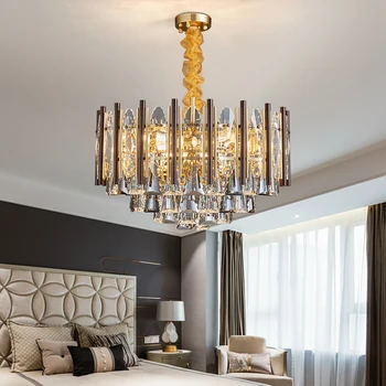 YOOGOO Luxury Crystal Chandelier Gold Metal Stand 100cm Chain Hanging Lighting Fixutres Living Room Kitchen Island LED Lamp
YOOGOO Luxury Crystal Chandelier Gold Metal Stand 100cm Chain Hanging Lighting Fixutres Living Room Kitchen Island LED Lamp