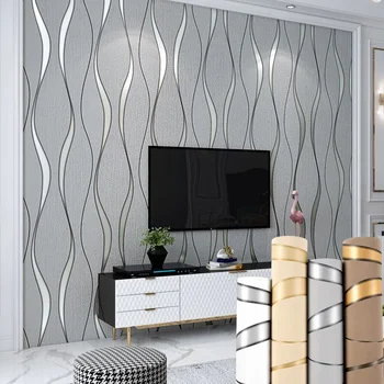 Modern Abstract Wavy Vertical Stripes Wallpaper Roll Bedroom Living Room Wall Decor
Modern Abstract Wavy Vertical Stripes Wallpaper Roll Bedroom Living Room Wall Decor