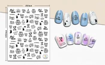 Nail Sticker 3D Nails Art Slider Tattoo Foil English Letter Design Decoration Manicure Tips Adhesive Sticker Wraps Pegatinas
Nail Sticker 3D Nails Art Slider Tattoo Foil English Letter Design Decoration Manicure Tips Adhesive Sticker Wraps Pegatinas